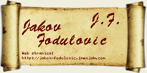 Jakov Fodulović vizit kartica